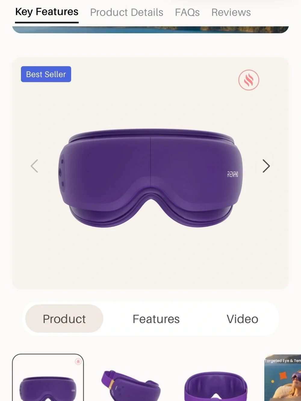NWT RENPHO x Headspace Eyeris Zen Eye Massager